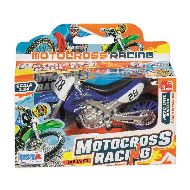 MOTOCROSS DIE CAST 4 ASSORTIMENTI SCALA 1:24