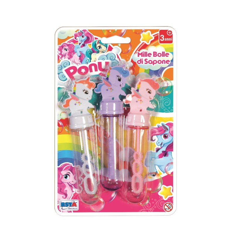 3 TUBI 30 ml BOLLLE DI SAPONE PONY IN BLISTER