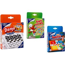 Giochi da Tavola Tascabili assortiti - 36203 oca/dama/Keep Calm mini Travel Family Games, Modelli assortiti, 1 pezzo